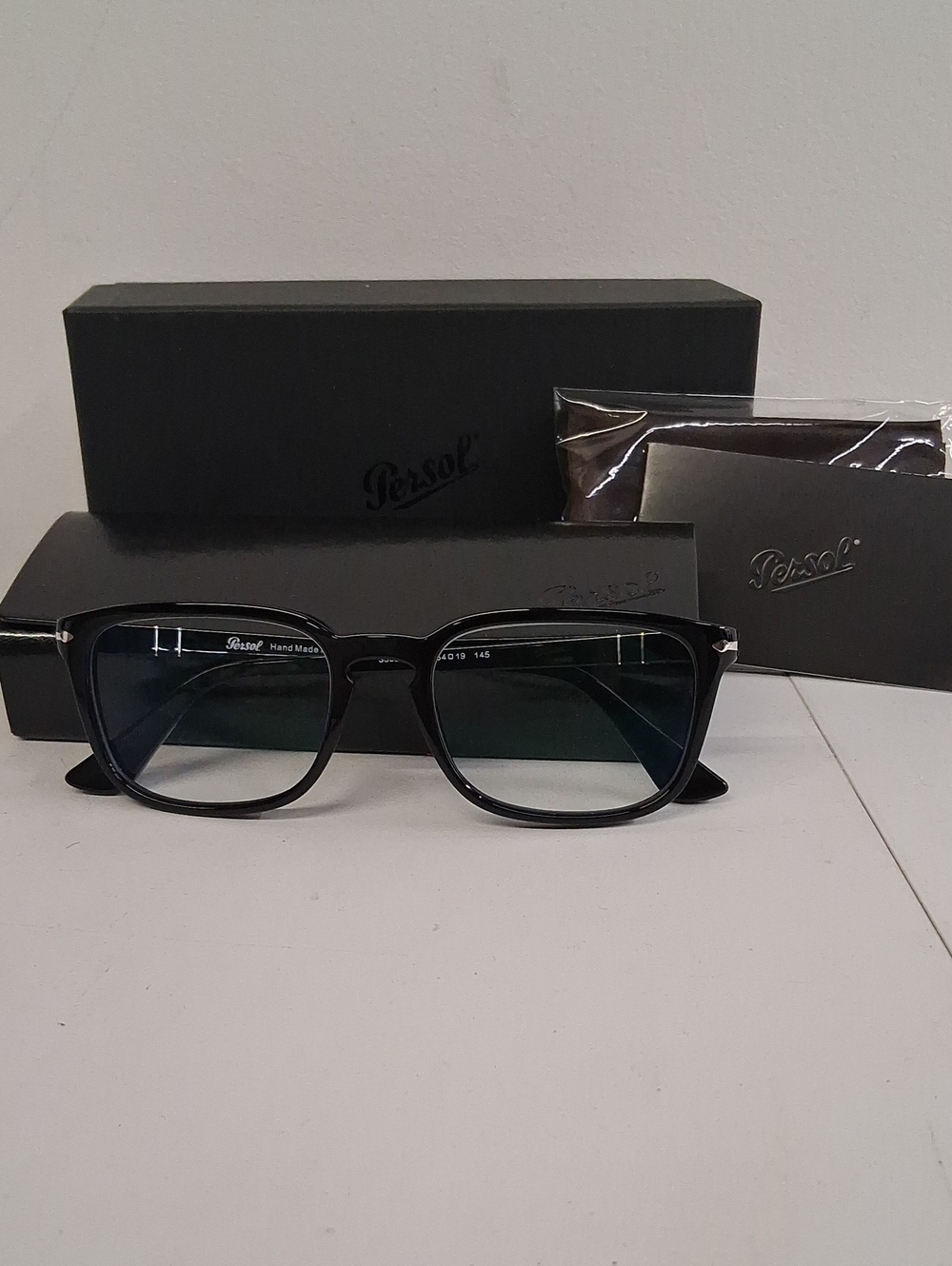 NWOT Rxable Persol 3382V Black Eyeglass Frames Unisex
